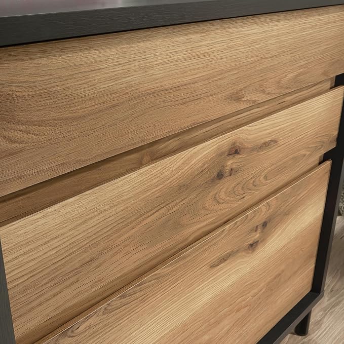 Sauder Acadia Way Lateral File, L: 30.32" x W: 19.45" x H: 29.76", Raven Oak Finish - LeafyLoom
