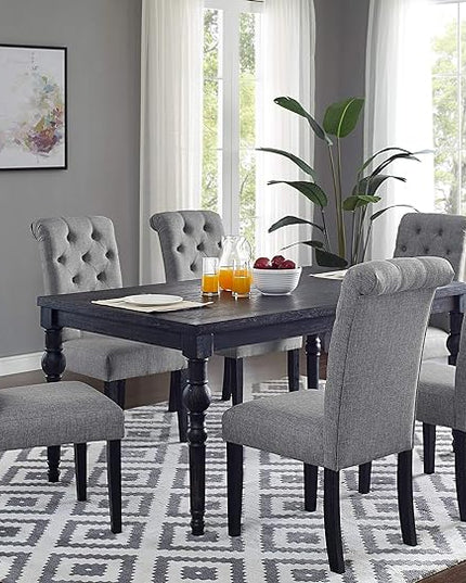 Roundhill Furniture Leviton Urban Style Counter Height Dining Set: Table and 6 Chairs, Grey - LeafyLoom