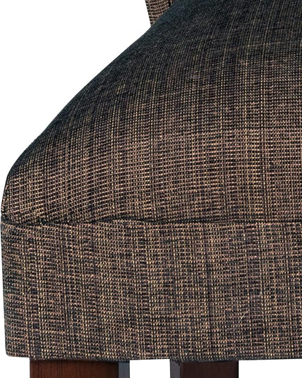 HomePop Parsons Classic Dining Chair, Single Pack,Textile, Crosshatch Brown - LeafyLoom