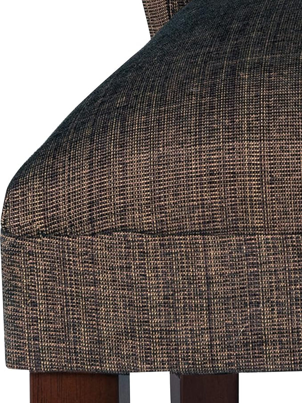 HomePop Parsons Classic Dining Chair, Single Pack,Textile, Crosshatch Brown - LeafyLoom