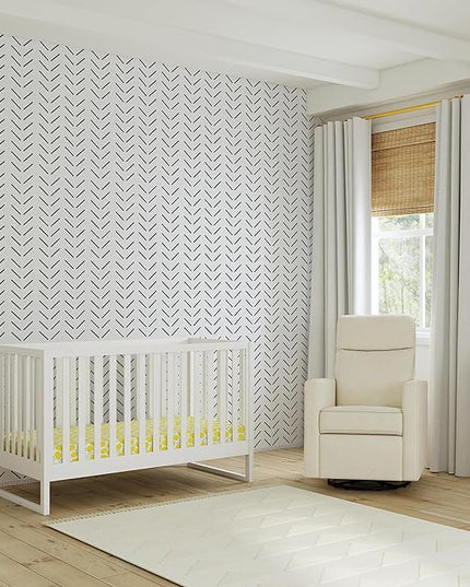 Davinci Hunter 3-in-1 Convertible Crib, White, Easy Assemble, Greenguard Gold Certified - LeafyLoom