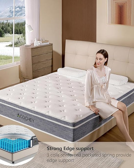 King Mattress in a Box,10 Inch King Mattresses,Gel Memory Foam Medium Firm Grey Hyrid Mattress,Quality Comfort and Adaptive Support Breathable Cooling King Mattress,CertiPUR-US. - LeafyLoom