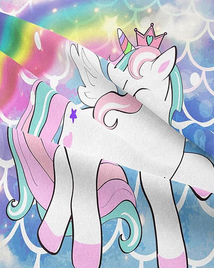 Tailor Shop Unicorn Comforter Sets Twin Size,Blue Unicorn Bedding Sets for Girls Kids Teens with 1 Pillowcase…… - LeafyLoom