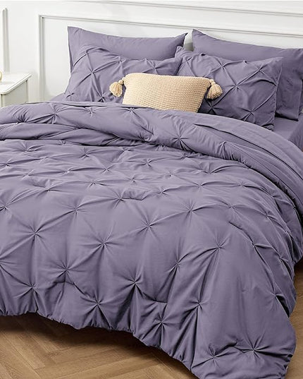 Bedsure Full Size Comforter Sets - Bedding Sets Full 7 Pieces, Bed in a Bag Green Bed Sets with Comforter, Sheets, Pillowcases & Shams, Adult & Kids Bedding - LeafyLoom