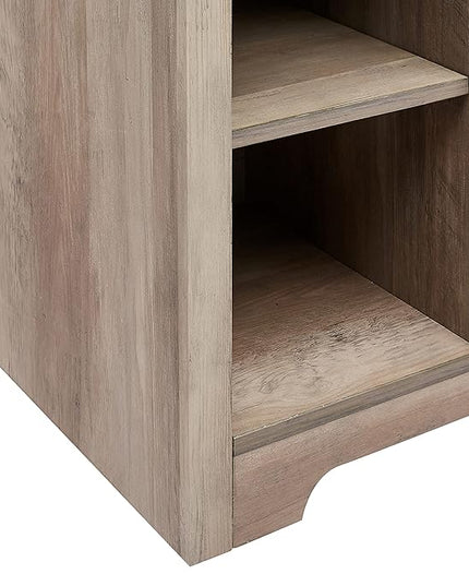 ROCKPOINT Oxford Modern Double Mesh Door Console for TVs up to 65 Inches, 58 Inch, Grey Wash - LeafyLoom