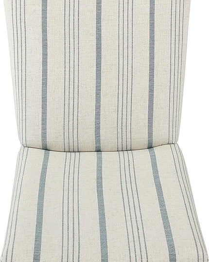 HomePop Classic Parsons Dining Chairs, Pack of 2, Blue Calypso Stripe - LeafyLoom