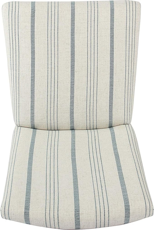 HomePop Classic Parsons Dining Chairs, Pack of 2, Blue Calypso Stripe - LeafyLoom