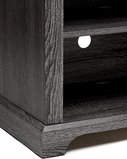 Rockpoint 70inch Modern TV Stand Storage Media Console Entertainment Center for TVs up to 80,Charcoal - LeafyLoom