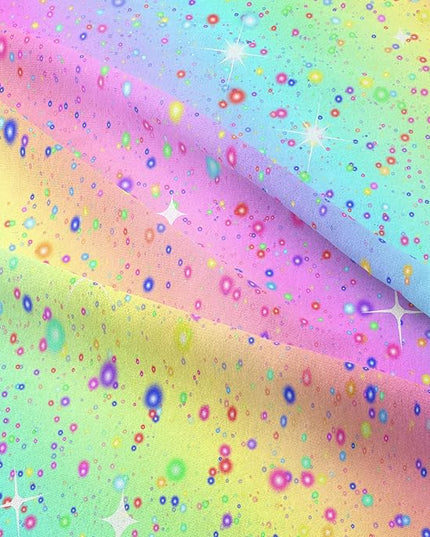 Girls Comforter Set Queen, Rainbow Bedding Set, Galaxy Twinkle Bedding for Kids Teens, Colorful Pastel Bedding Set, 5 pcs Bed in A Bag Queen, Kids Princess Bedding Set for Girls - LeafyLoom