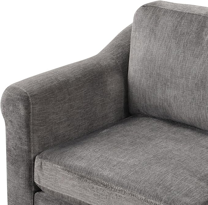 122.1" Modern U-Shape Sectional Sofa with Right Side Chaise & Removable Ottoman, Velvet Upholstered Couch w/ 3 Pillows, for Living Room, Apartment, 122.1 Inch, Dark Gray - LeafyLoom