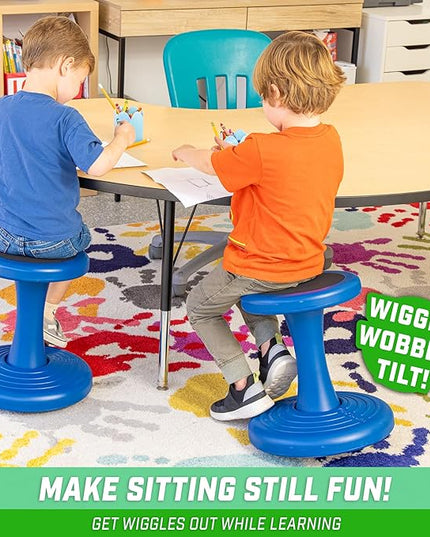 GoSports Wobble Chair - Sensory Stool for Active Kids - ADHD Chair for Classrooms or Home - 14 or 18 Inch Stool - LeafyLoom