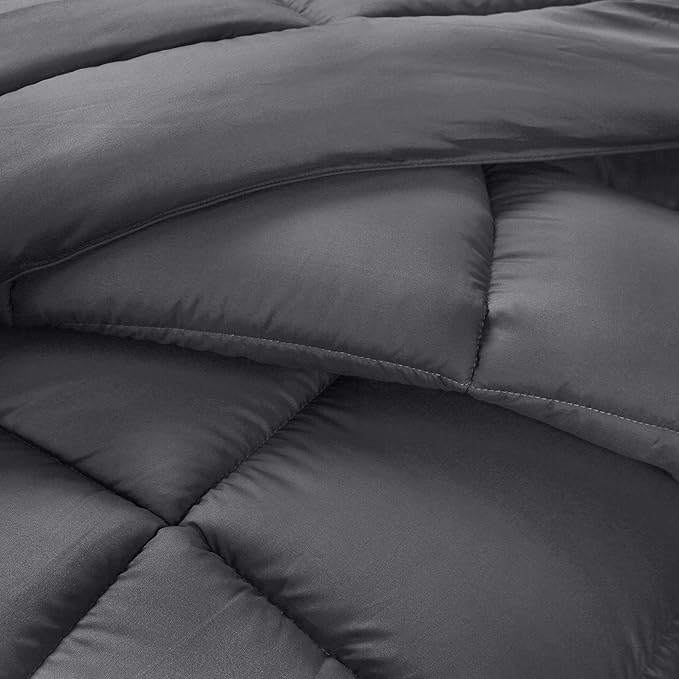Utopia Bedding Twin Comforter Set Kids with 1 Pillow Sham, Bedding Comforter Sets, Down Alternative Grey Comforter, Soft and Comfortable, Machine Washable (Pack of 6) - LeafyLoom