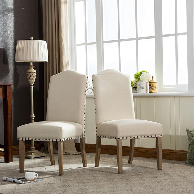 NicBex Haerin-SD-00154-LWJ Dining Chairs, 25"x20"x41", Beige - LeafyLoom