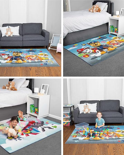 Franco Kids Room Non Slip Area Rug, 69 in x 52 in, Paw Patrol - LeafyLoom