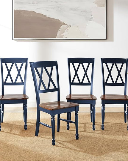Crosley Furniture Shelby Dining Chairs (Set of 4), Navy - LeafyLoom
