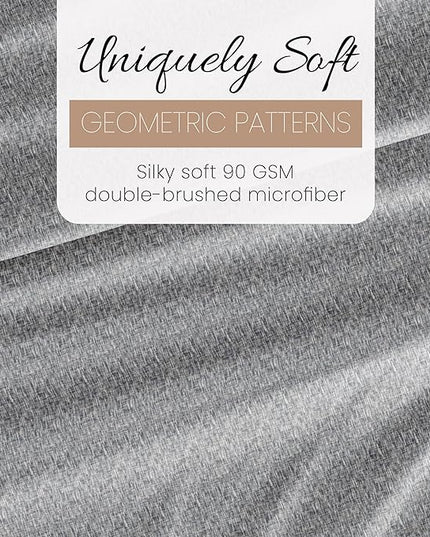 Linen Market 4 Piece Full Bedding Sheet Set (Light Gray Chambray) - Sleep Better Than Ever with These Ultra-Soft & Cooling Bed Sheets for Your Full Size Bed - Deep Pocket Fits 16" Mattress - LeafyLoom