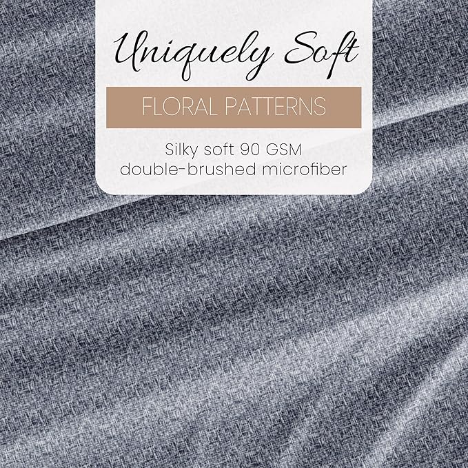 Linen Market 4 Piece Queen Bedding Sheet Set (Light Blue Chambray) - Sleep Better Than Ever with These Ultra-Soft & Cooling Bed Sheets for Your Queen Size Bed - Deep Pocket Fits 16" Mattress - LeafyLoom