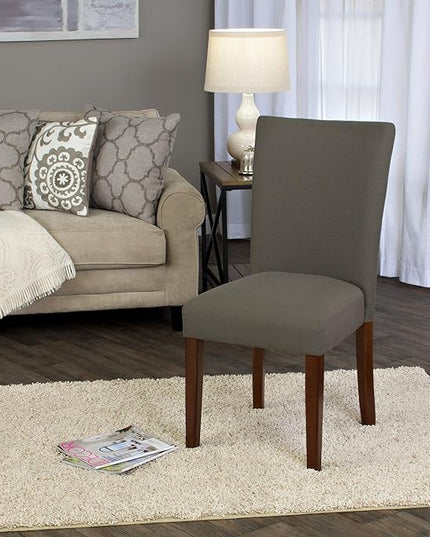 HomePop Parsons Classic Upholstered Accent Dining Chair, Single Pack, Brown - LeafyLoom