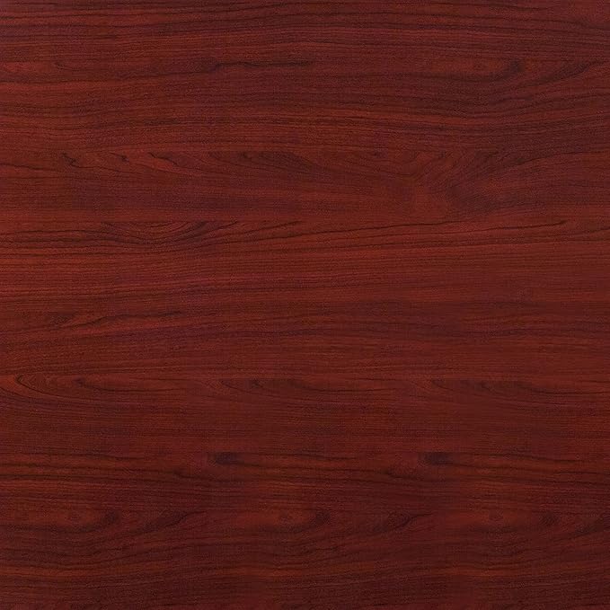 Flash Furniture Glenbrook 48'' Round High-Gloss Mahogany Resin Table Top with 2'' Thick Drop-Lip - LeafyLoom