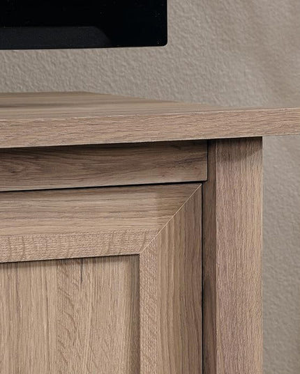 Sauder County Line Panel TV Stand, For TVs up to 47", Salt Oak finish - LeafyLoom