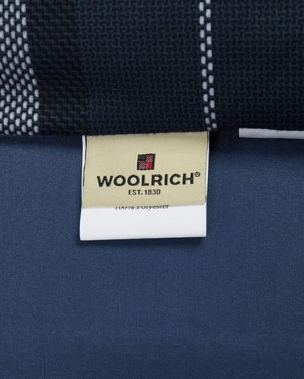 Woolrich Comforter Set, Cabin Lodge, Warm Cover for Colder Season, Modern Cottage-Inspired Down Alternative Ultra Soft Microfiber Bedding, Matching Sham, Plaid Navy King 3 Piece - LeafyLoom