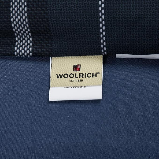 Woolrich Comforter Set, Cabin Lodge, Warm Cover for Colder Season, Modern Cottage-Inspired Down Alternative Ultra Soft Microfiber Bedding, Matching Sham, Plaid Navy King 3 Piece - LeafyLoom