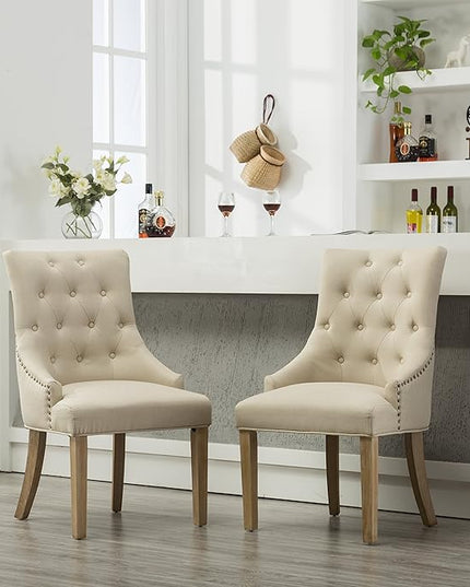NicBex Haerin-SD-00159-LWJ Dining Chairs, 24"x22"x39", Beige - LeafyLoom