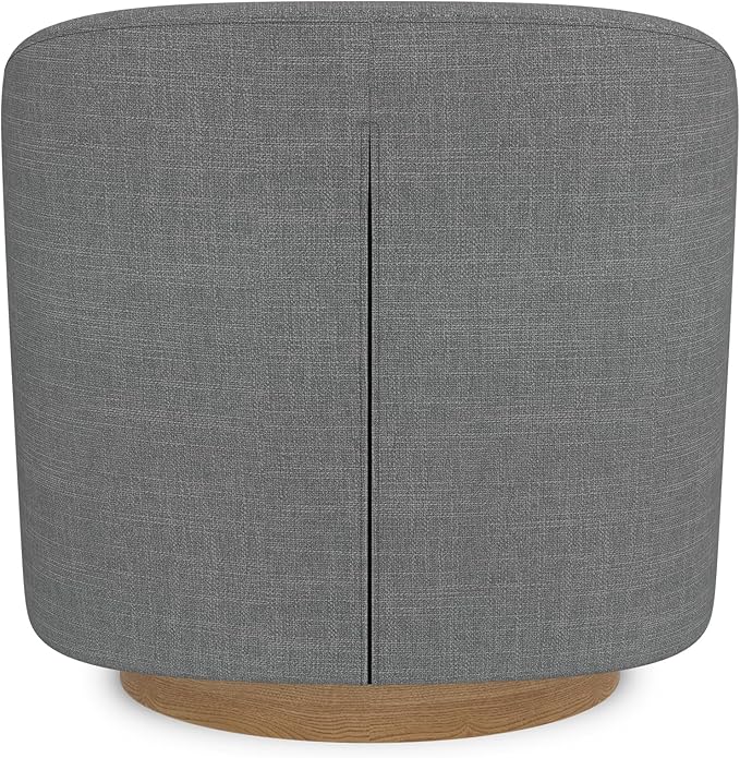 Sunny Heart Swivel Accent Chair, Fabric Swivel Barrel Chair, Swivel Club Chair with Wood Base, Modern Upholstered Armchair, Cozy Chairs for Living Room, Bedroom, Reading - LeafyLoom