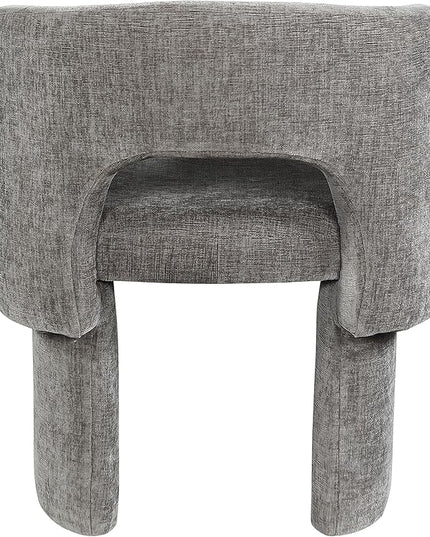 Meridian Furniture Emmet Collection Modern | Contemporary Dining Accent Chair with Rich Fabric, Steel Inner Frame, 26" W x 23.5" D x 30" H, Grey - LeafyLoom