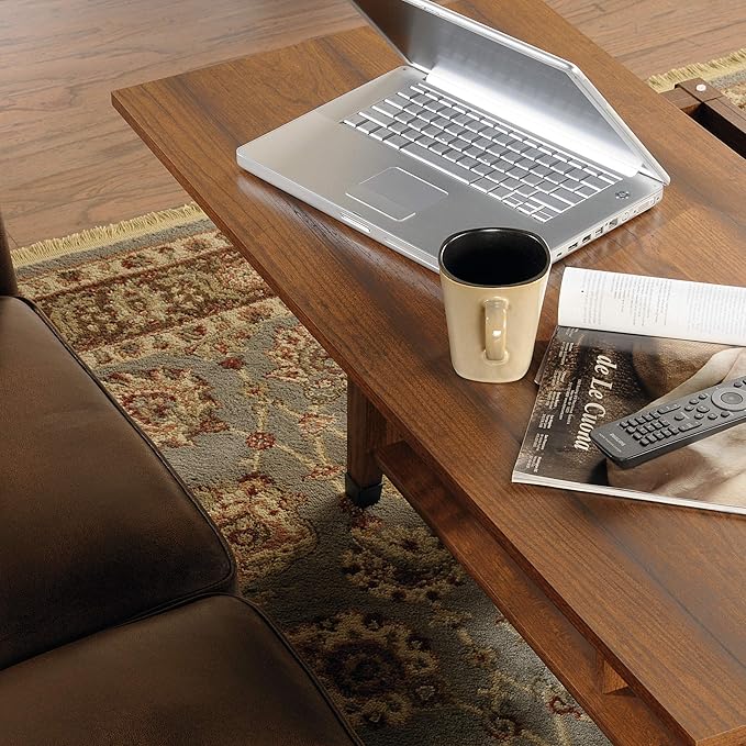 Sauder Carson Forge Lift-Top Coffee Table, Washington Cherry finish - LeafyLoom