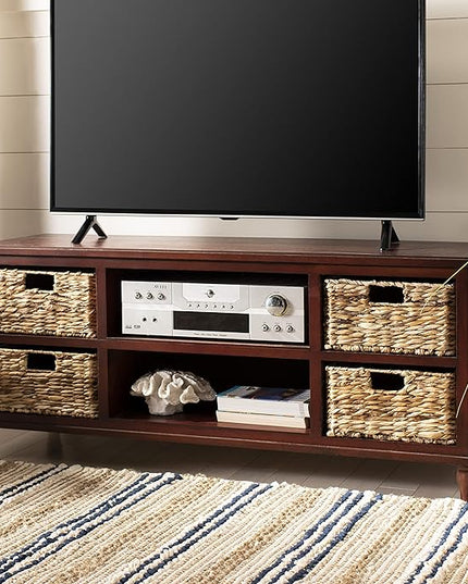 Safavieh Home Collection Rooney Entertainment TV Unit, Cherry - LeafyLoom