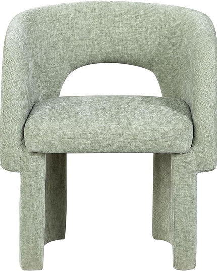 Meridian Furniture Emmet Collection Modern | Contemporary Dining Accent Chair with Rich Fabric, Steel Inner Frame, 26" W x 23.5" D x 30" H, Mint - LeafyLoom