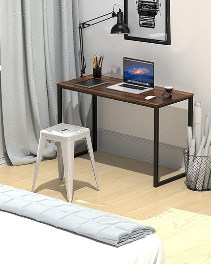 SHW Home Office 32-Inch Computer Desk, Walnut - LeafyLoom