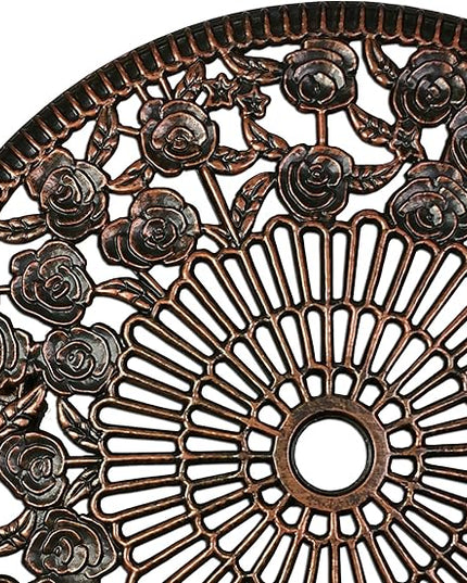 Oakland Living 3-Piece Rose Bistro Set with 23.5-Inch Cast aluminum Top Table - LeafyLoom