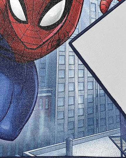 Jay Franco Marvel Spiderman Wall Crawler Room Rug - Large Area Rug Measures 4 x 5 Feet (Offical Marvel Product) - LeafyLoom