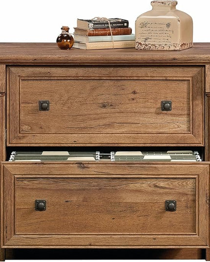 Sauder Palladia File Cabinet, Vintage Oak finish - LeafyLoom