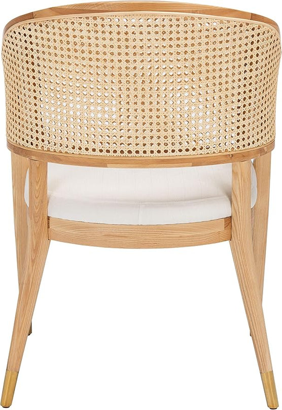 Safavieh Couture Home Collection Rogue Natural Rattan Living Room Dining Accent Chair (Fully Assembled) SFV4106B - LeafyLoom