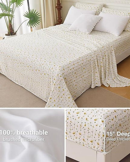 8 Piece Woven Texture White King Size Comforter Set, Bed in A Bag Bedding King with Comforter and Sheets, Soft Lightweight Comforter Set with Deocor Throw Pillow, White - LeafyLoom