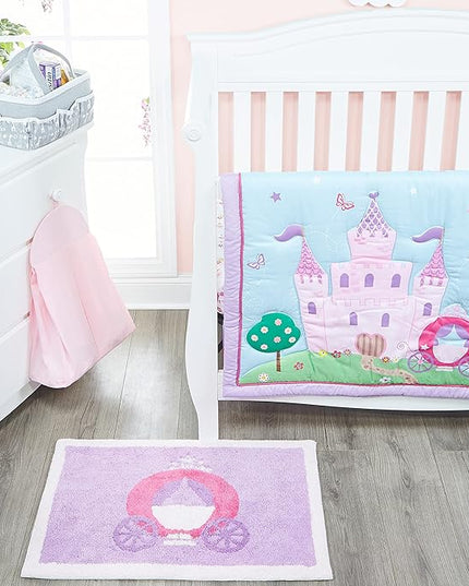 Hand Tufted Princess Bedroom or Bathroom Rug - 30x20 in; 100% Cotton Kids Bathroom Mat; Decorative Kids Area Rug - LeafyLoom