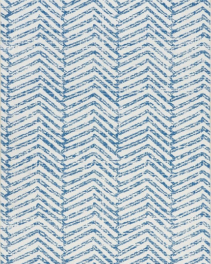 nuLOOM Rosanne Machine Washable Geometric Ultra Thin Area Rug, 9' x 12', Blue - LeafyLoom