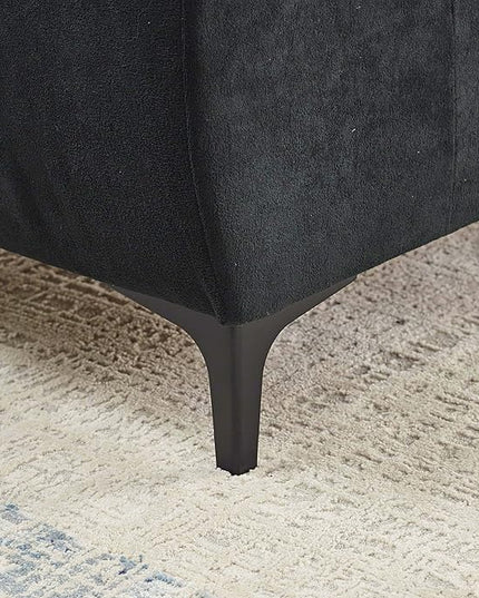Modern Sleeper Sailboat Sofa Couch Dutch Velvet 3-Seater Cloud Sofa&Couch with Two Pillows for Apartments Office Studio Small Spaces Living Rooms, 88.5", Black-005 - LeafyLoom