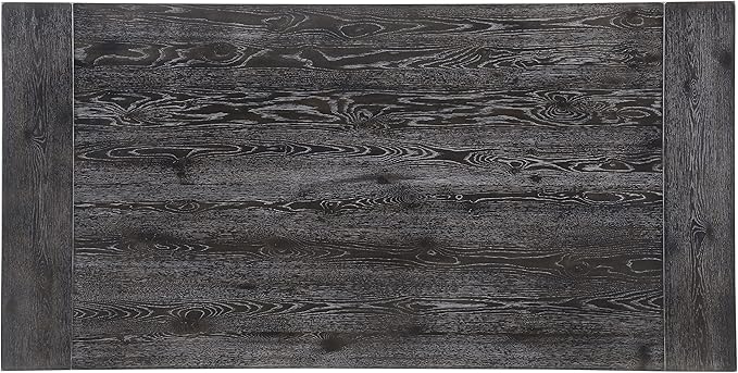 NicBex Dining Table Contemporary Kitchen Table Farmhouse Rustic Square Dining Table, Weathered Gray Oak Rectangular Dining Table, Easy Assembly, Oak - LeafyLoom
