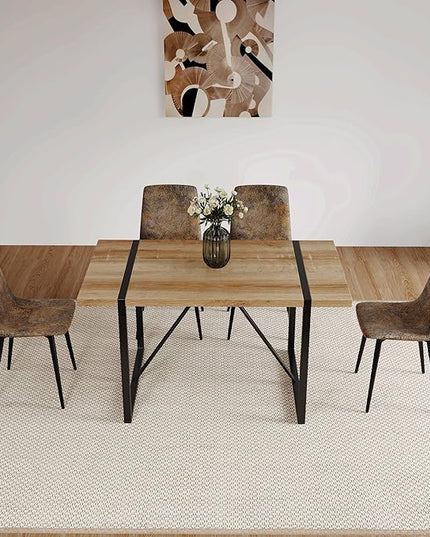 NicBex Haerin-SD-00355-LWJ Dining Chairs, 21.3"x17.1"x33.5", Brown - LeafyLoom