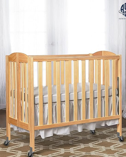 3-in-1 Folding Portable Crib, Natural, Large - LeafyLoom
