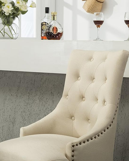 NicBex Haerin-SD-00159-LWJ Dining Chairs, 24"x22"x39", Beige - LeafyLoom