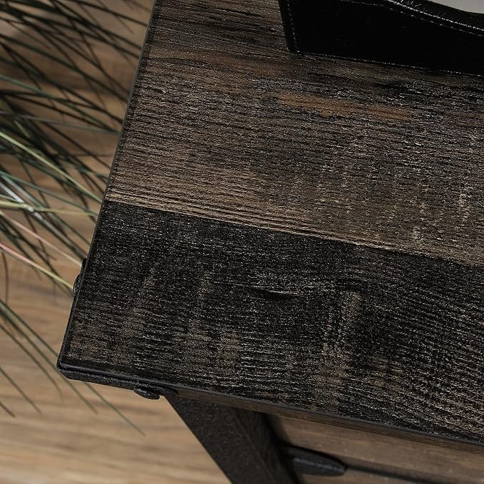Sauder Steel River Lateral File, L: 30.08" x W: 20.75" x H: 29.53", Carbon Oak Finish - LeafyLoom