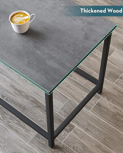 SAYGOER Small Rectangular Coffee Table Simple Modern Open Design Minimalist Center Table for Living Room Small Spaces, Easy Assembly, 31.5 x 15.7 x 17.7, Gray Black - LeafyLoom