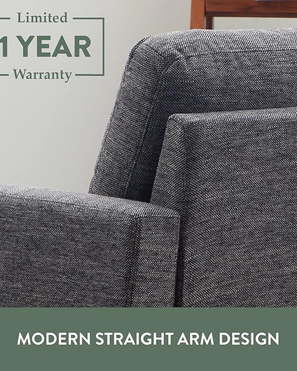 Edenbrook Archer Upholstered Couch – Couches for Living Room - Charcoal Upholstered Couch - Living Room Furniture - Small Couch - Seats Three - Straight Arm Modern Couch, Sofa, Charcoal - LeafyLoom