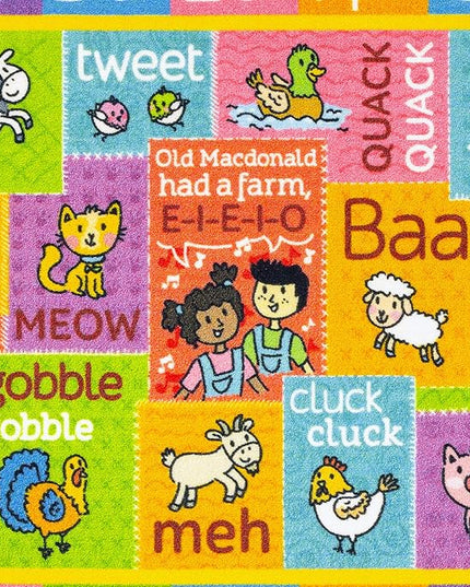 KC Cubs ABC Alphabet Animal Sounds Educational Learning & Fun Game Play Area Non Slip Boy & Girl Kids Rug Carpet for Children Bedroom, Toddler Classroom & Baby Playroom Floor Mat, Playtime Activity - LeafyLoom