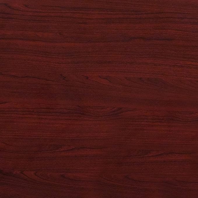 Flash Furniture Glenbrook 36'' Round High-Gloss Mahogany Resin Table Top with 2'' Thick Drop-Lip - LeafyLoom